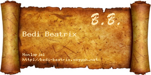 Bedi Beatrix névjegykártya